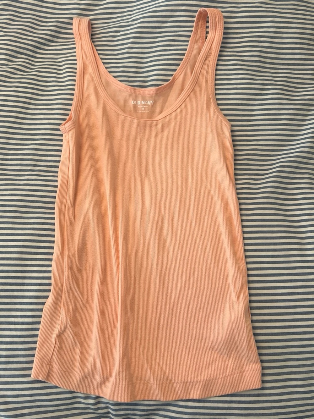 Old Navy Peach Ribbed Scoop Tank Top